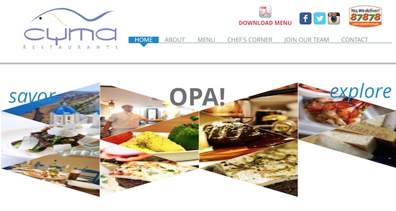 Cyma restaurants website