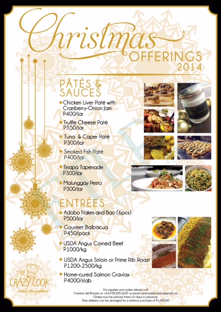 crazy cook christmas offerings 2014