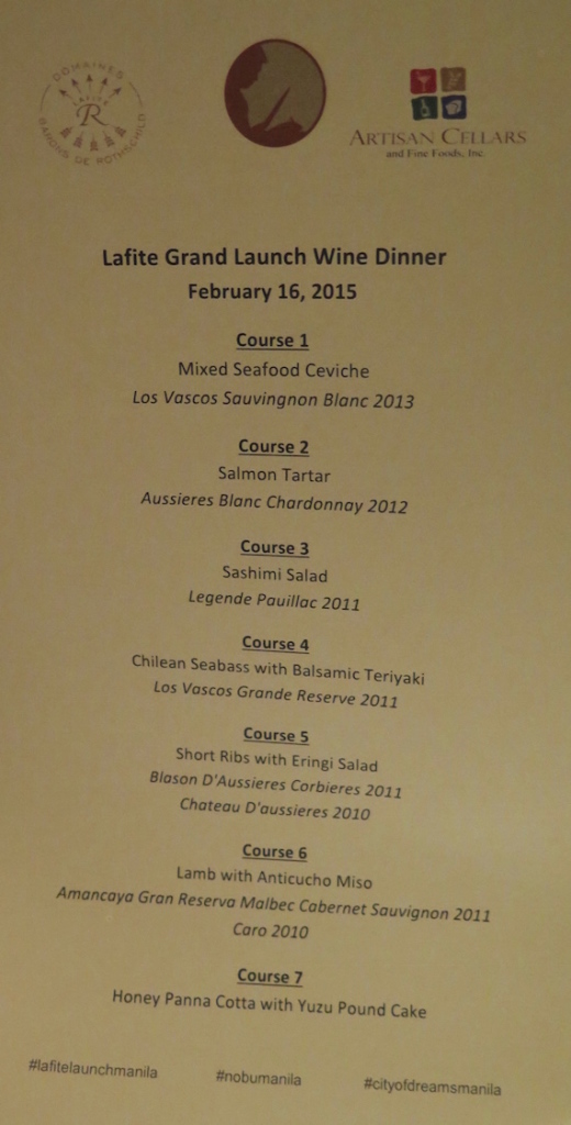 Lafite Grand Launch Wine Dinner at Nobu  (4)