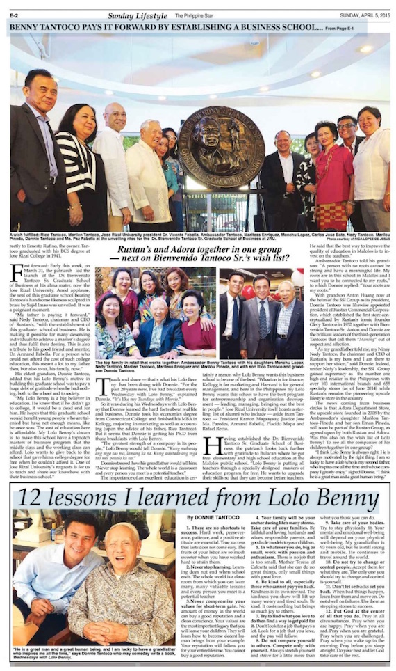 Benny Tantoco Pays it Forward Philstar April 5 2015 3