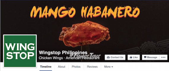 Facebook page wingstop philippines