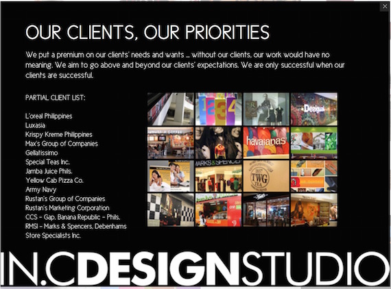 INC design studios clients