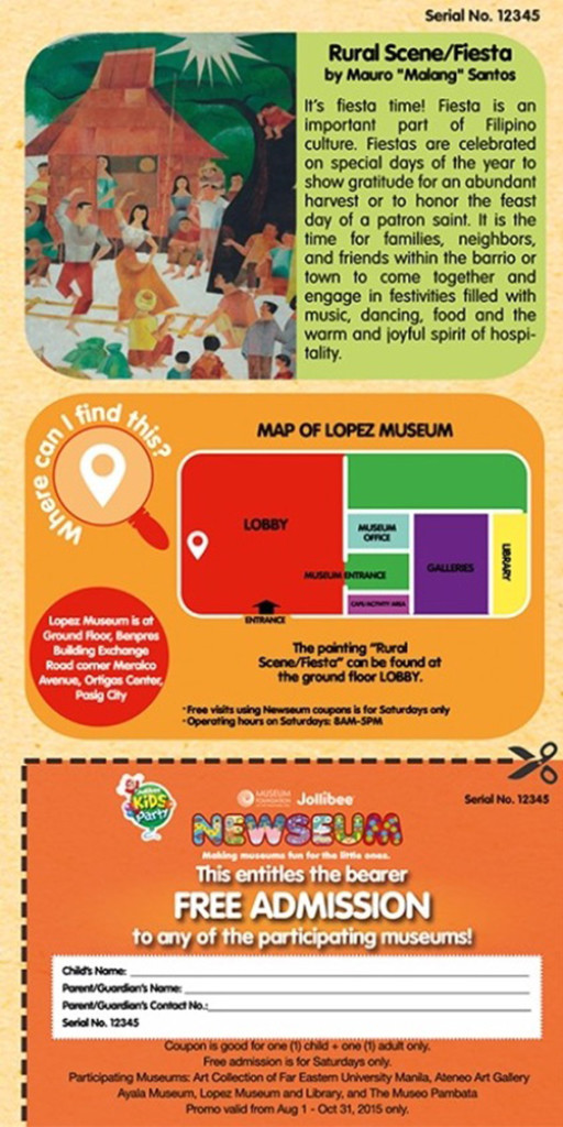 Jollibee partners with Museum Foundation  placemat Lopez Museum Jollibee