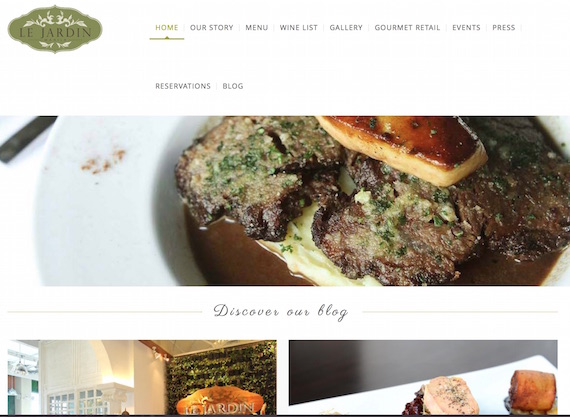 Le Jardin website