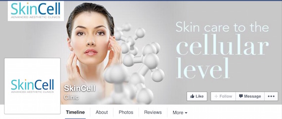 Skin cell Advanced Aesthetic Clinic facebook page