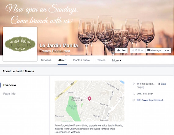 le jardin facebook page