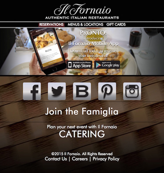 Founded in Italy in 1972, Il Fornaio offers lunch and dinner guests the most authentic Italian dining experience available at 21 restaurants across the US.