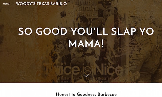 Woodys Texas BBQ website