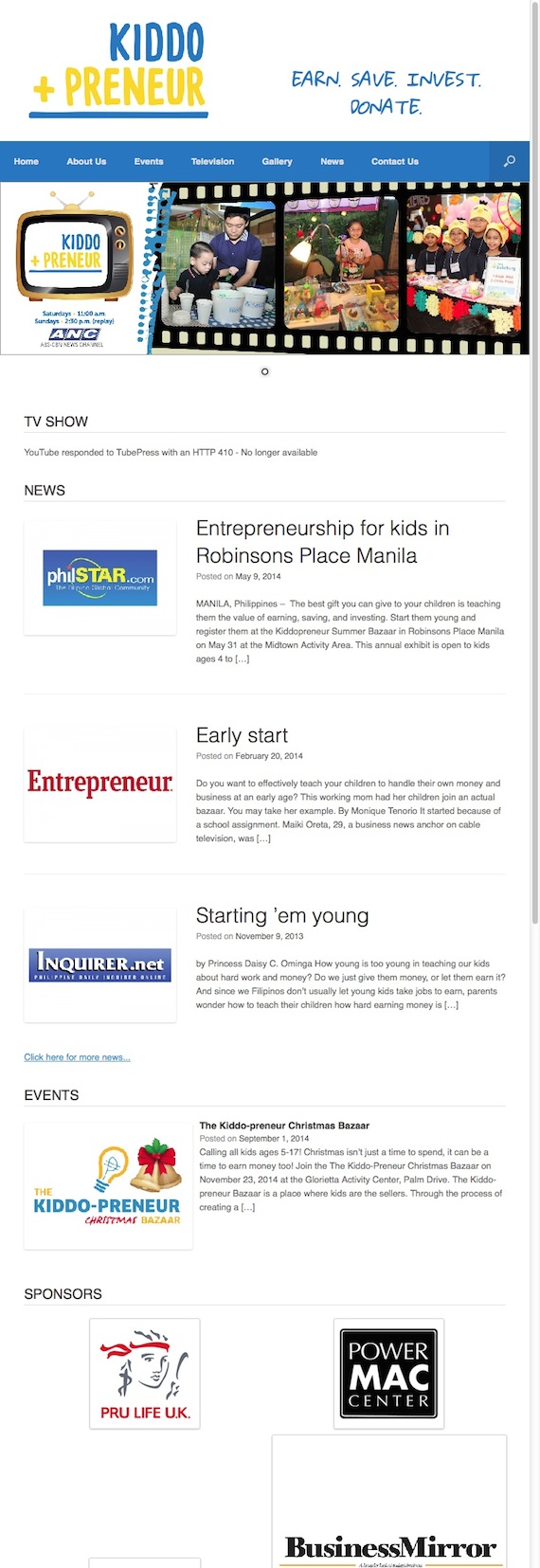 Kiddo-Preneur | Earn, save, invest, donate