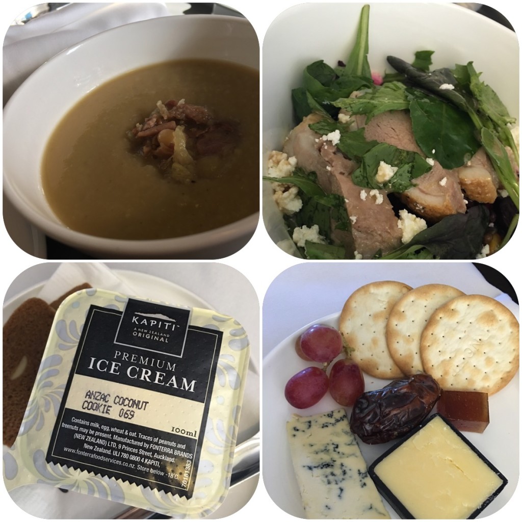 Qantas lunch menu