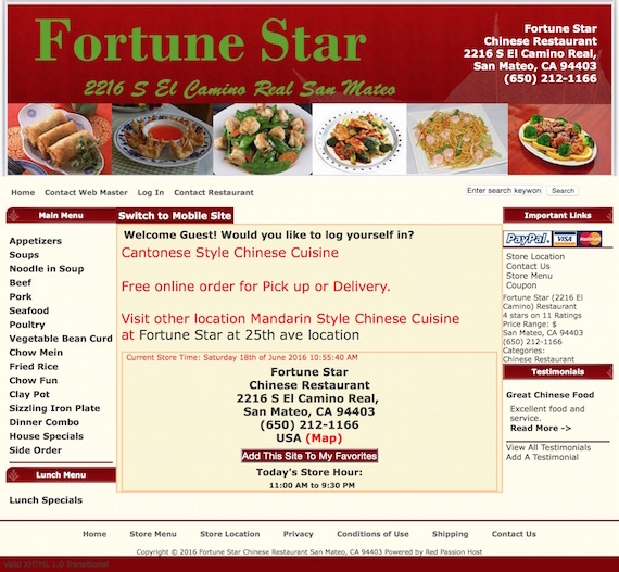 El Camino Real San Mateo, CA 94403, Authentic Chinese cuisine available for dine-in, delivery and carry out. Seafood specialities and lunch specials.