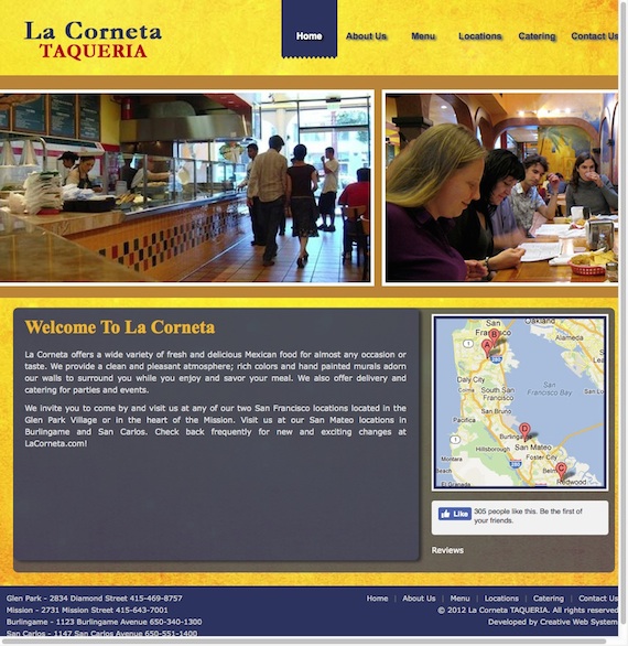 La Corneta Taqueria offers a wide variety of fresh and delicious Mexican food for almost any occasion or taste.