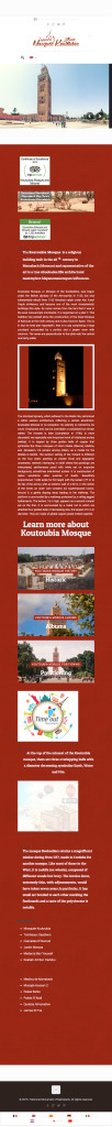 The Koutoubia Mosque is a religious building built in the xii th century in Marrakech (Morocco) and representative of the art is a true Almohades.