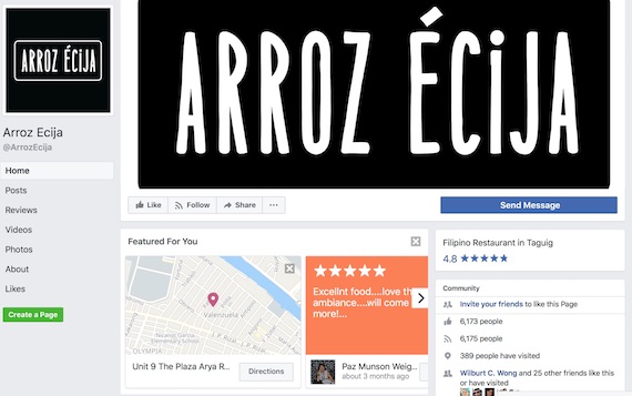 Arriz Ecija Facebook page