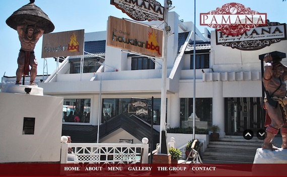 Pamana restaurant website