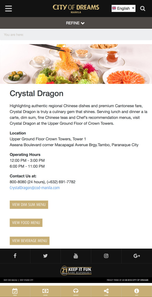 Crystal Dragon | City of Dreams - Manila