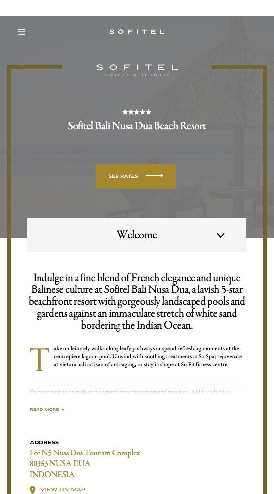 Book a stay at Nusa Dua's only French-inspired luxury 5-star beachfront resort in Bali with 8 hectares of tropical gardens and complete resort facilities.