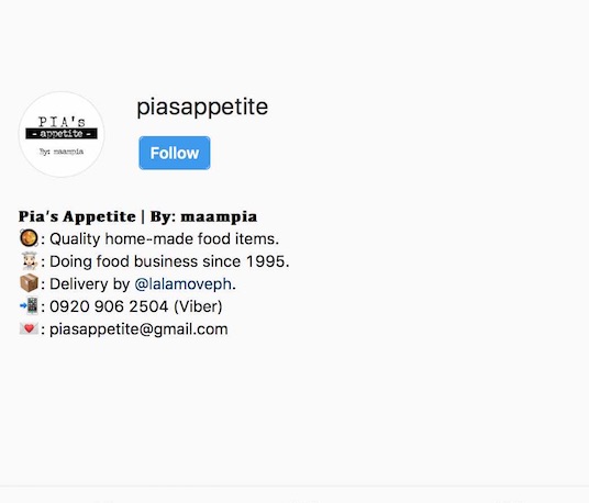 Pias appetite instagram